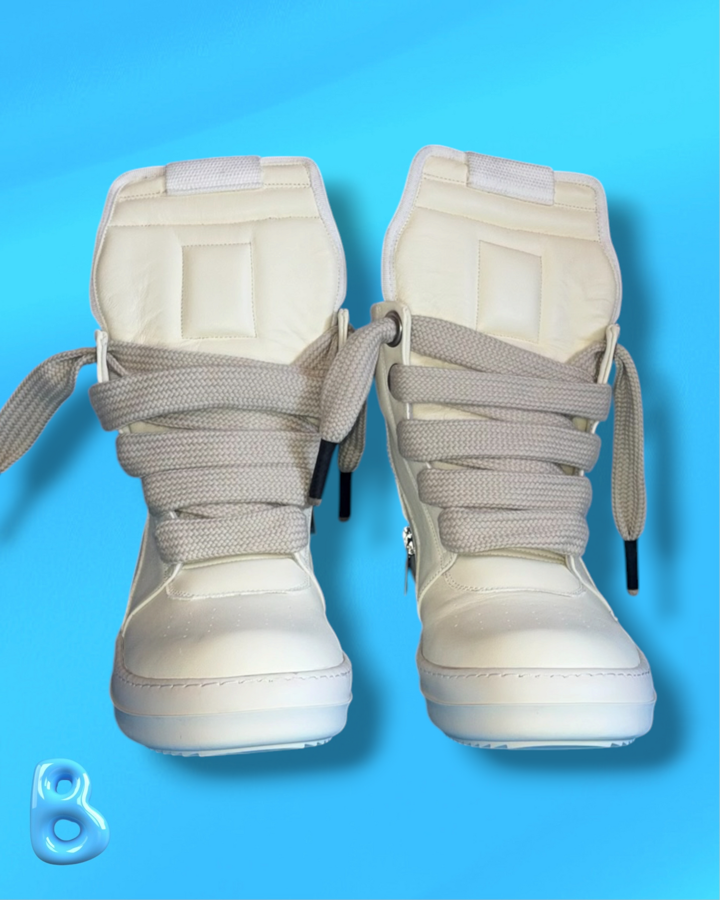 Rick Owens Geobaskets Jumbo Lace White