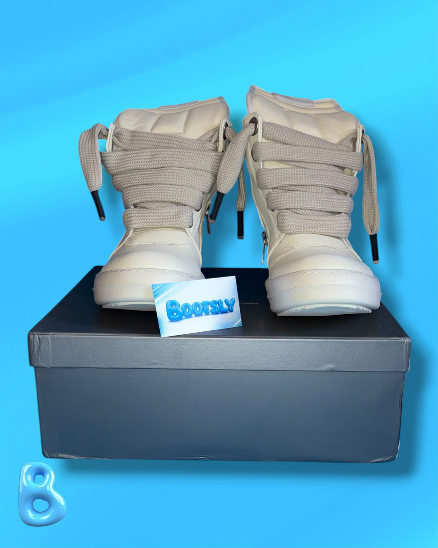 Rick Owens Geobaskets Jumbo Lace White