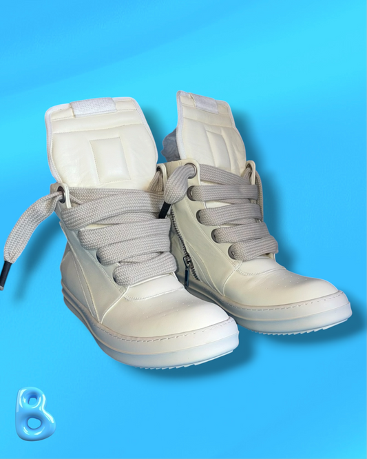 Rick Owens Geobaskets Jumbo Lace White