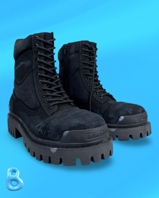 Balenciaga Combat Strike Boots Black