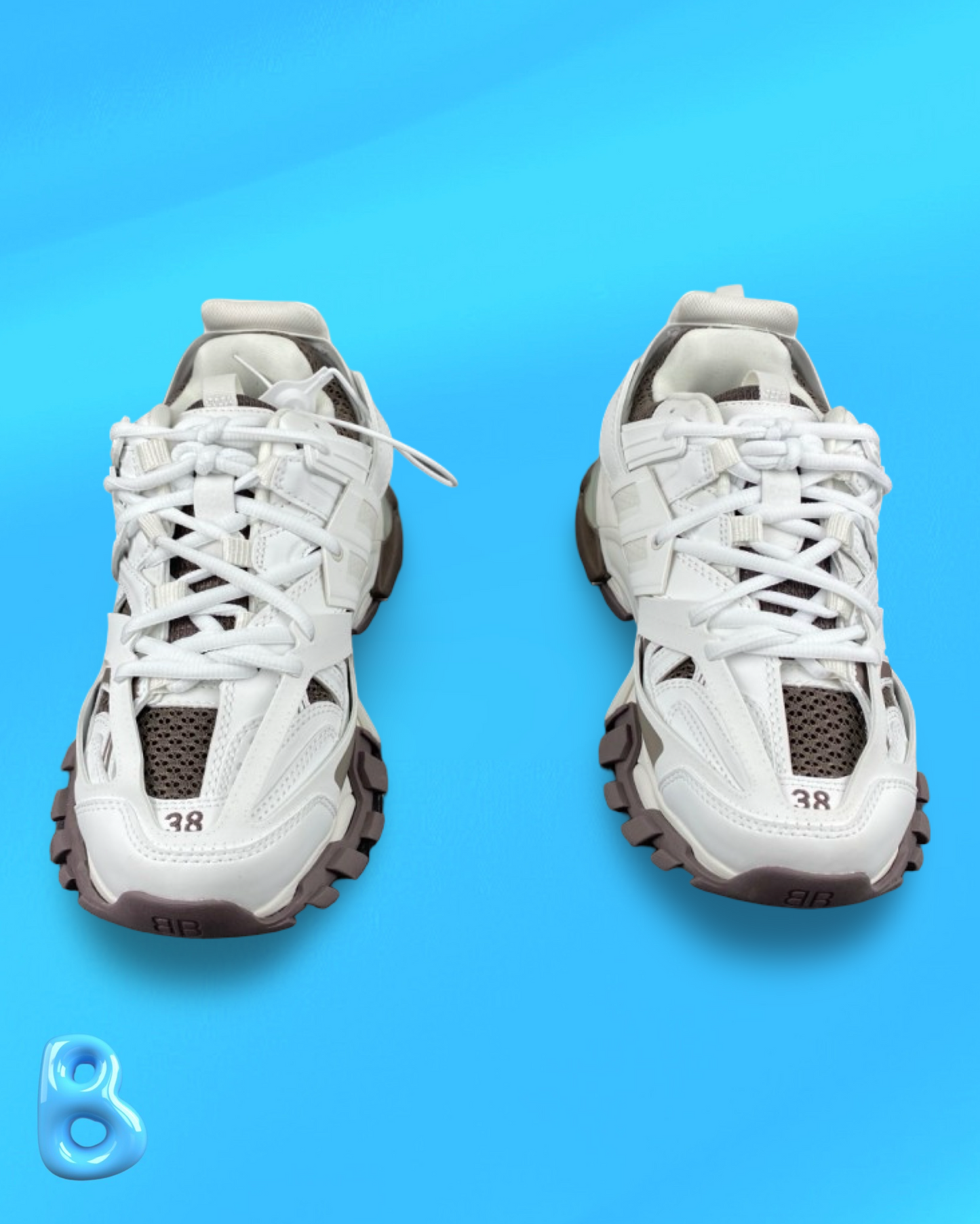 Balenciaga Track White and Brown