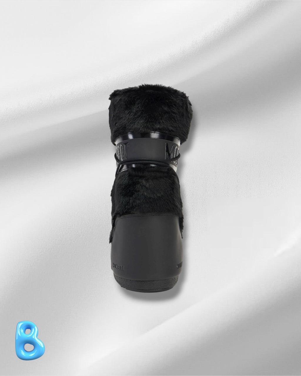Moon Boot Icon Faux Fur Black