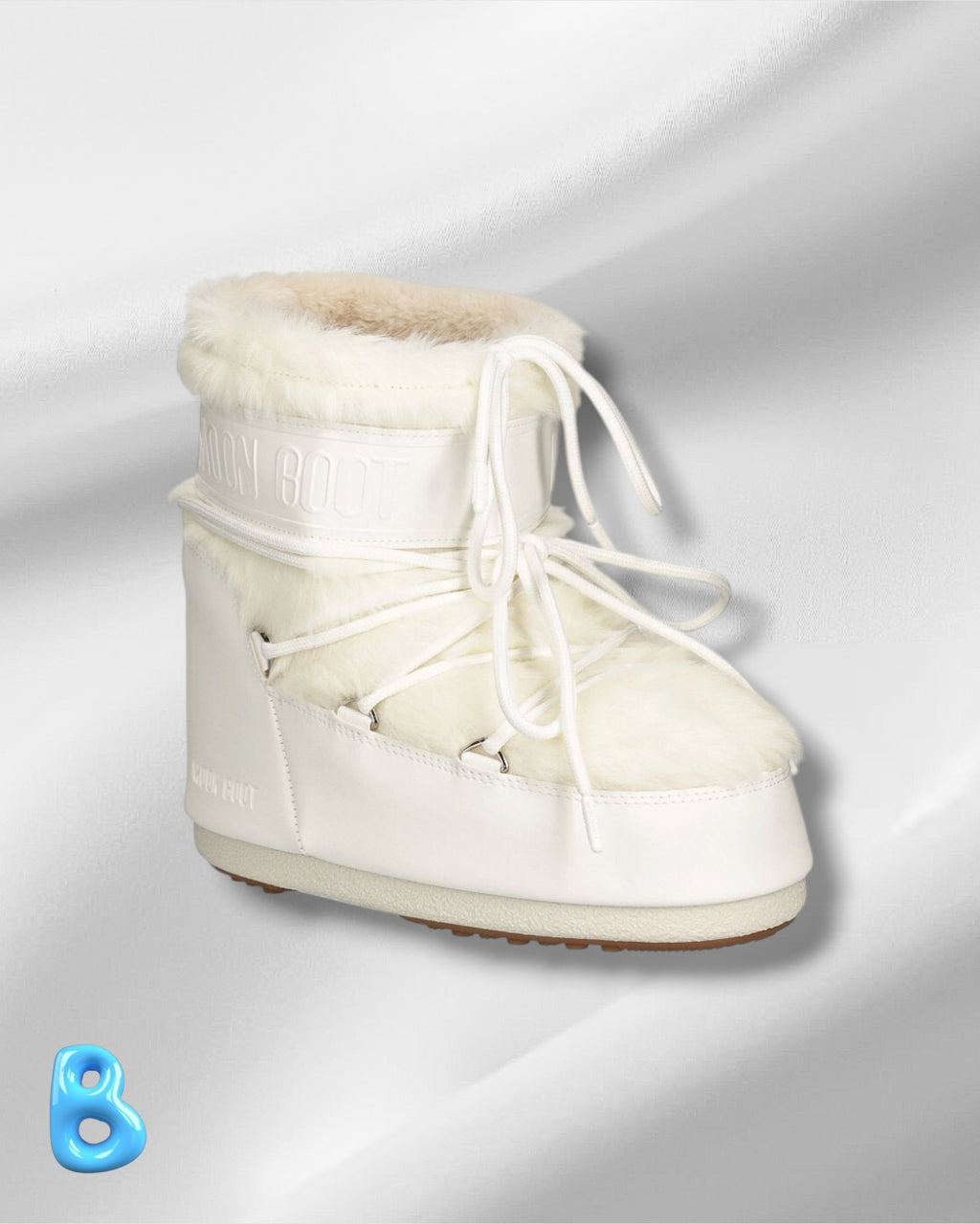 Moon Boot Icon Low Faux Fur White