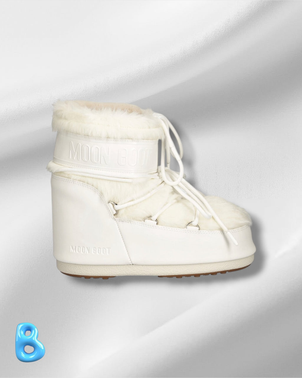 Moon Boot Icon Low Faux Fur White