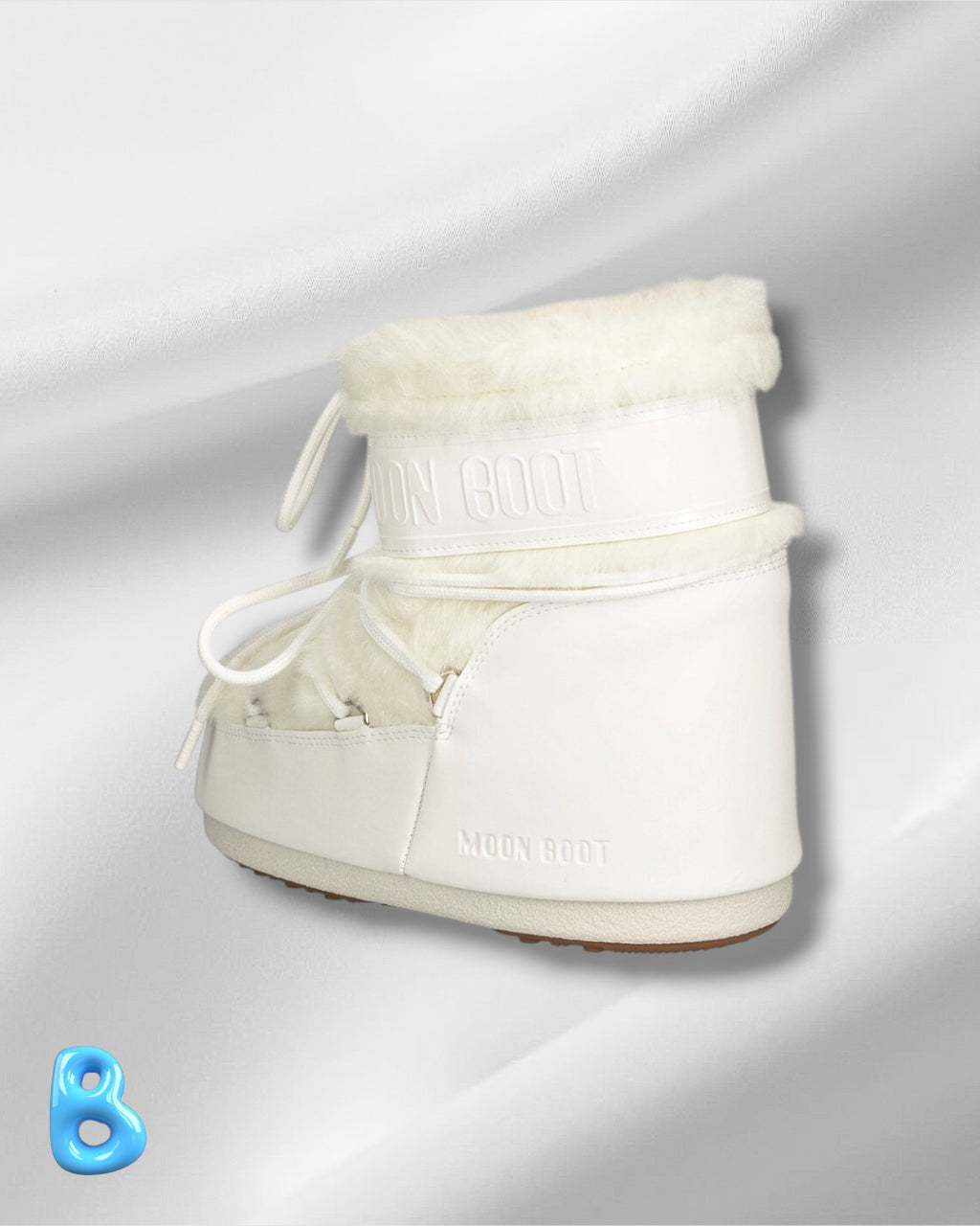 Moon Boot Icon Low Faux Fur White