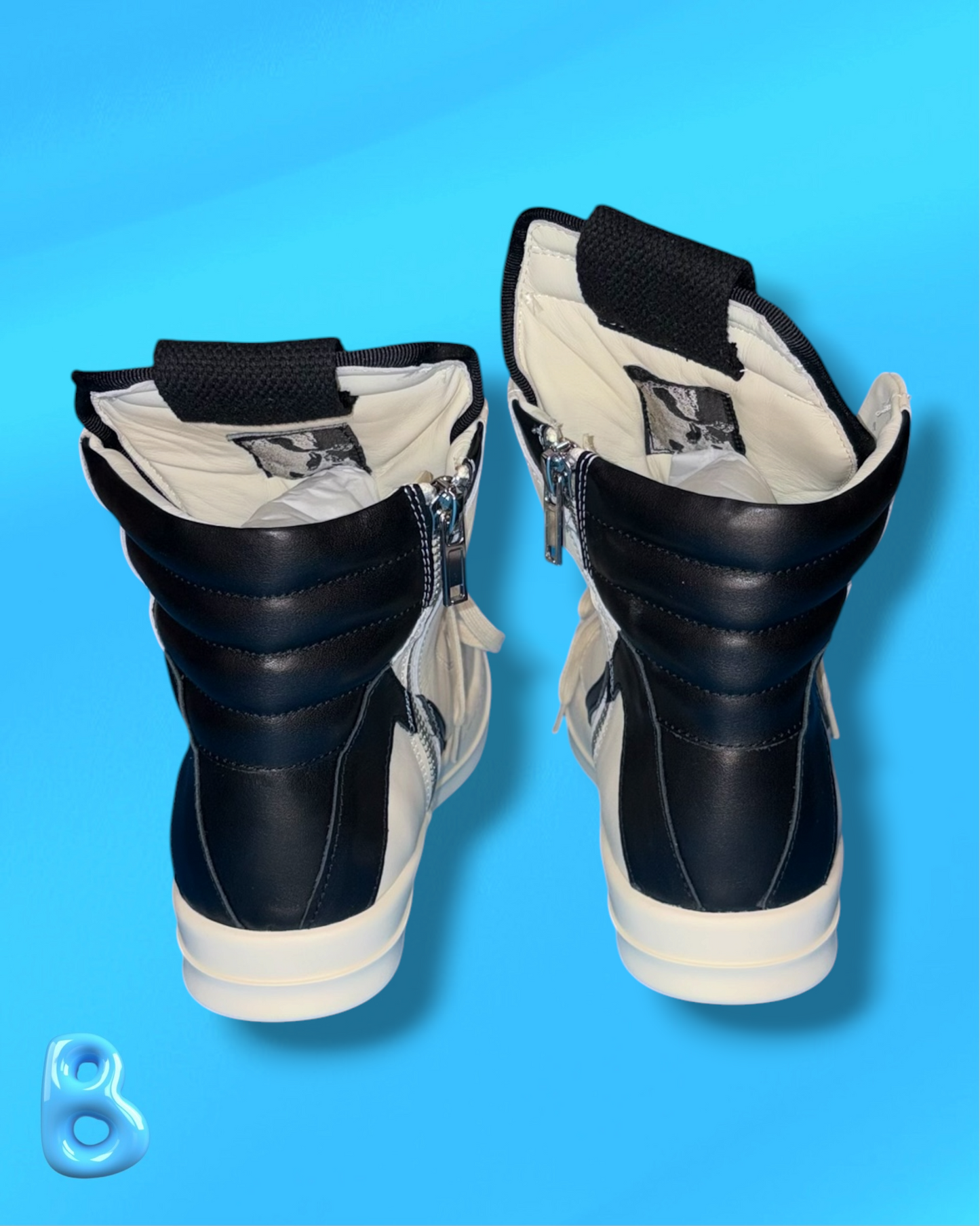 Rick Owens Geobaskets Black and White