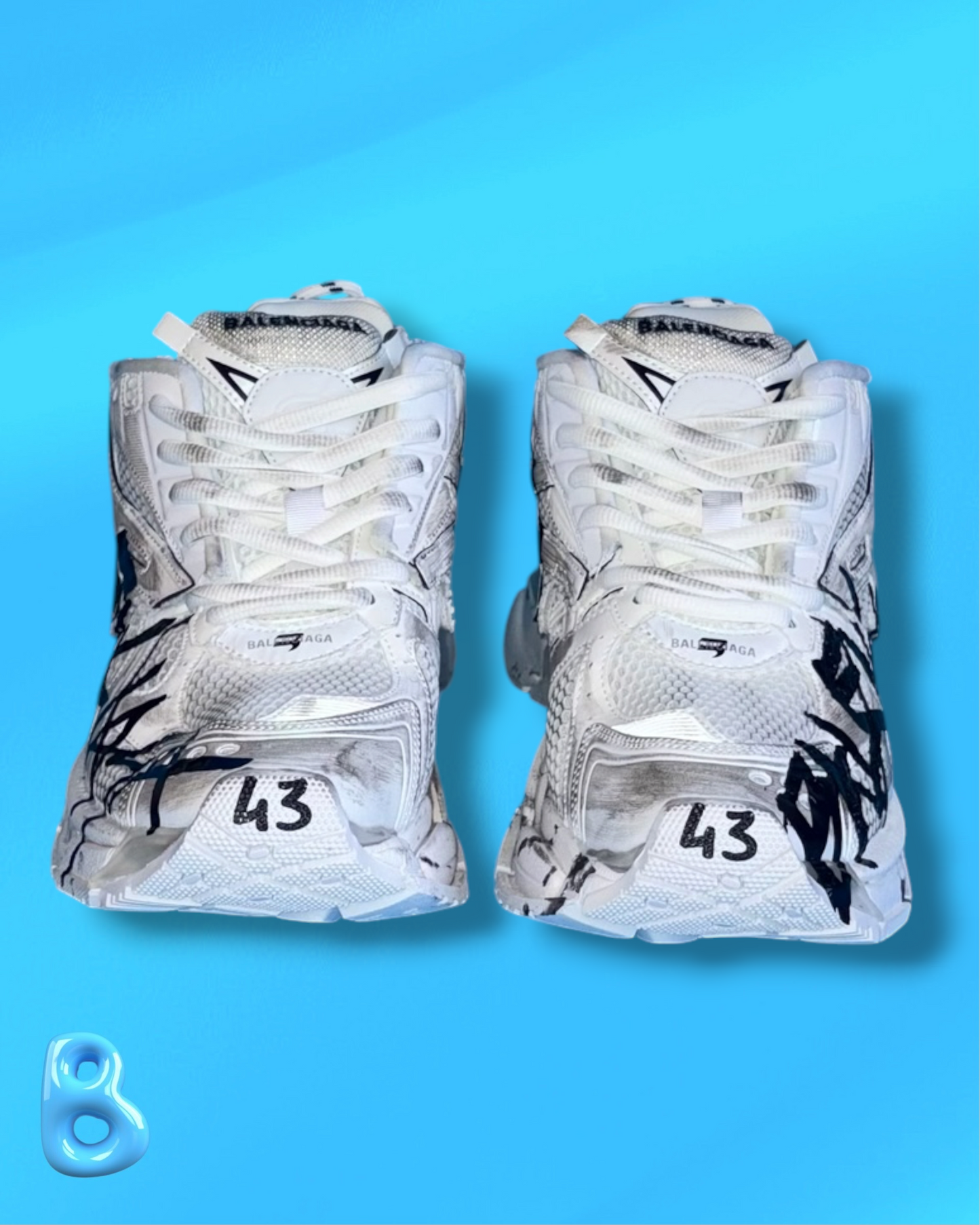 Balenciaga Runner Graffiti White
