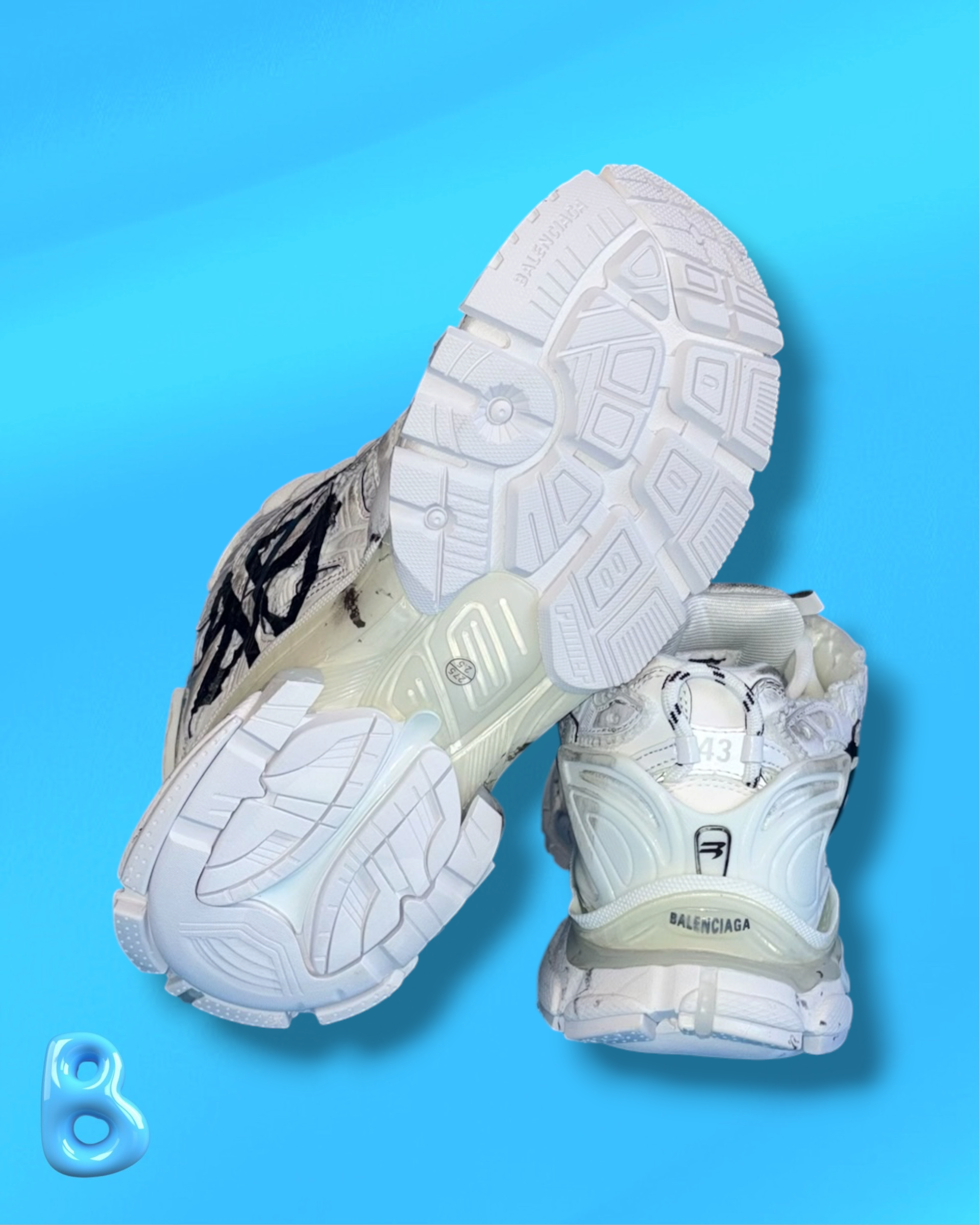 靴 BALENCIAGA Track Graffiti White 37 Balenciaga Runner Graffiti White – BOOTSLY