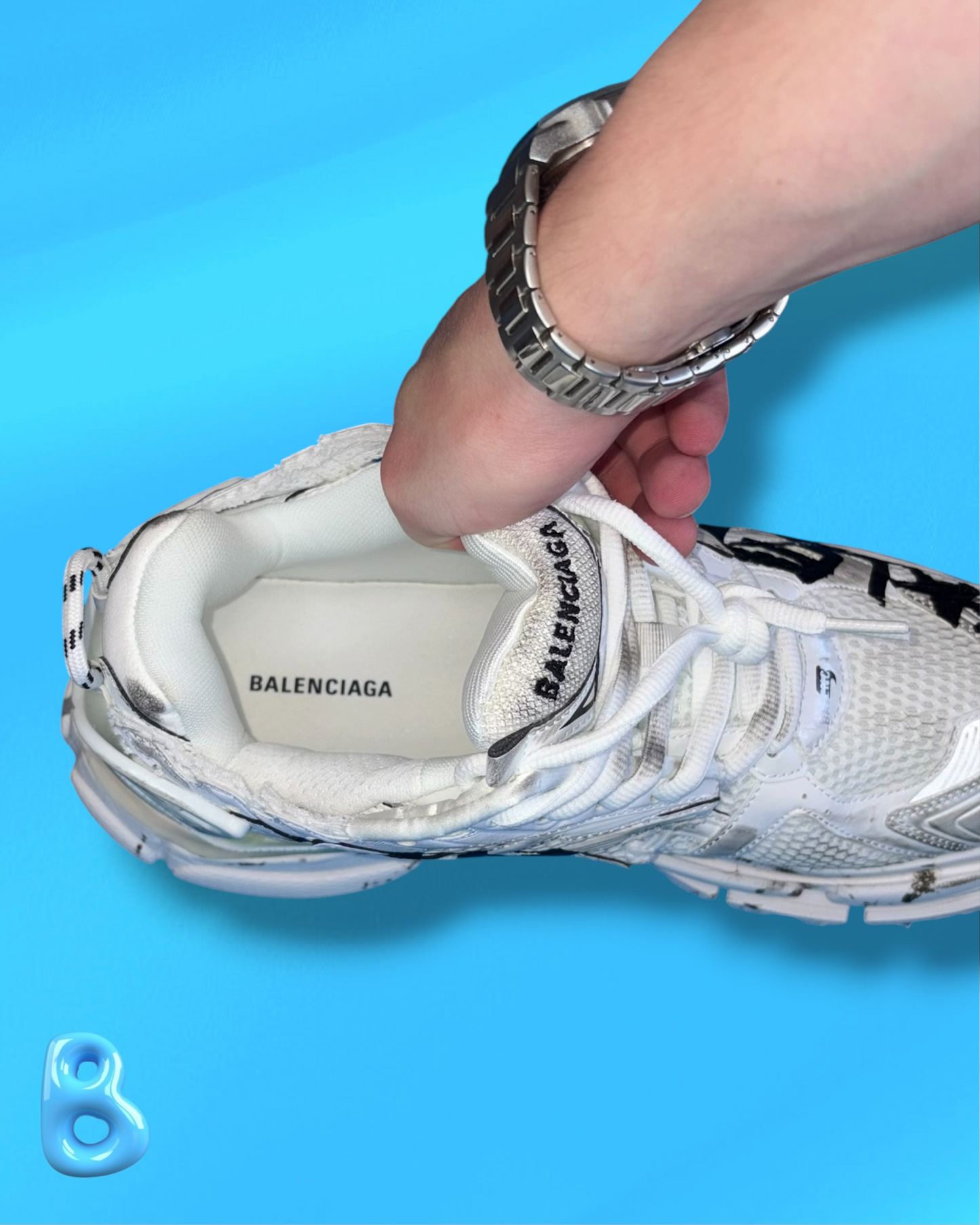 Balenciaga Runner Graffiti White