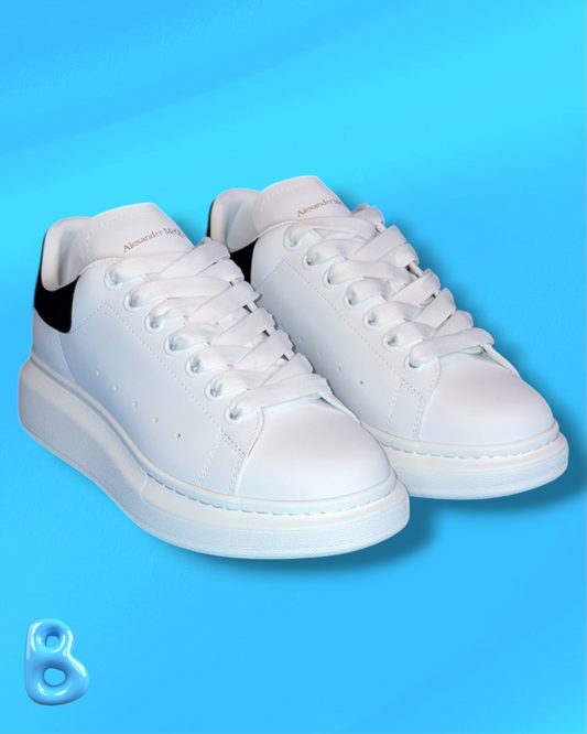 McQueen White Black Velvet