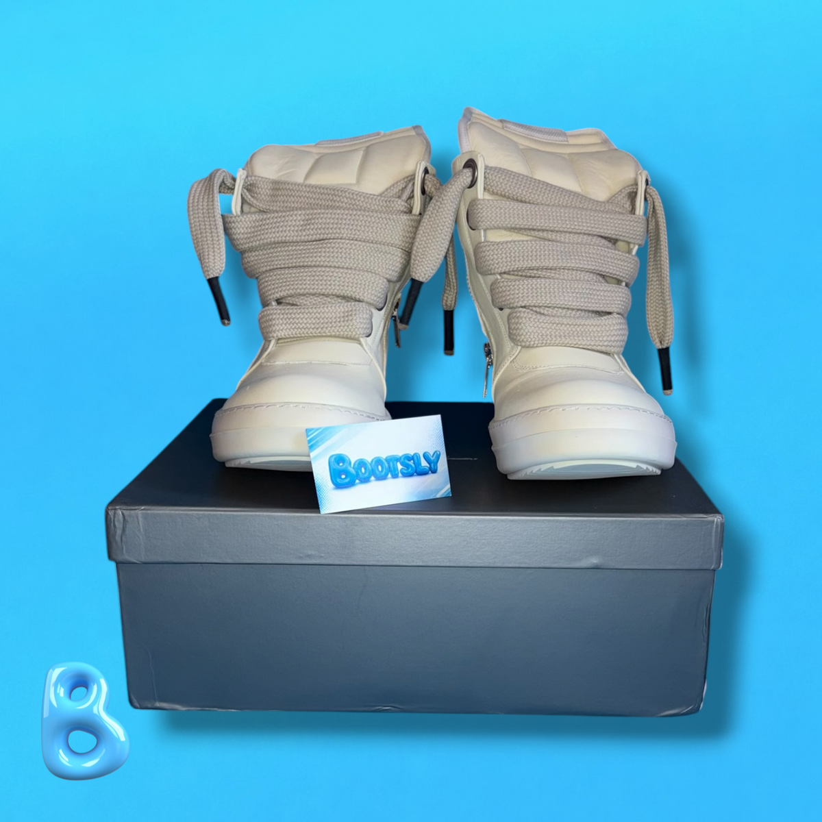 Rick Owens Geobaskets Jumbo Lace White