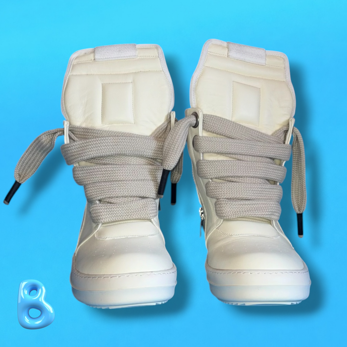 Rick Owens Geobaskets Jumbo Lace White