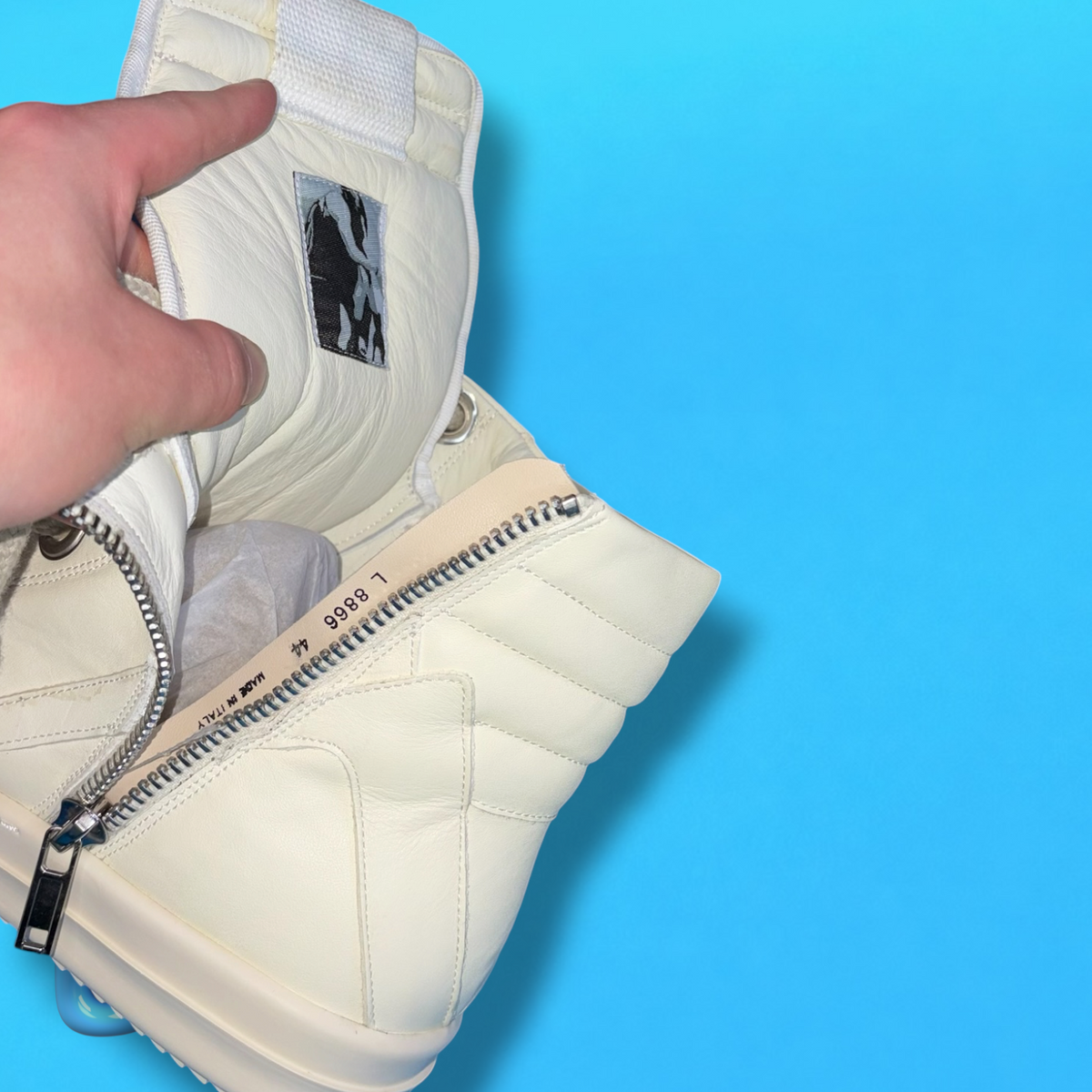 Rick Owens Geobaskets Jumbo Lace White