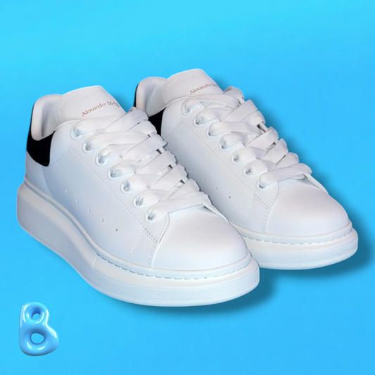 McQueen White Black Velvet