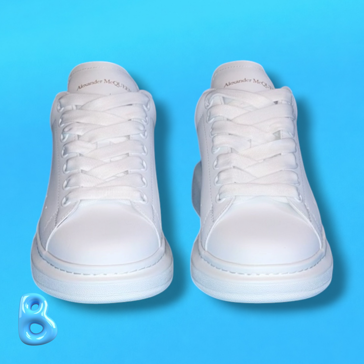 McQueen White Black Velvet