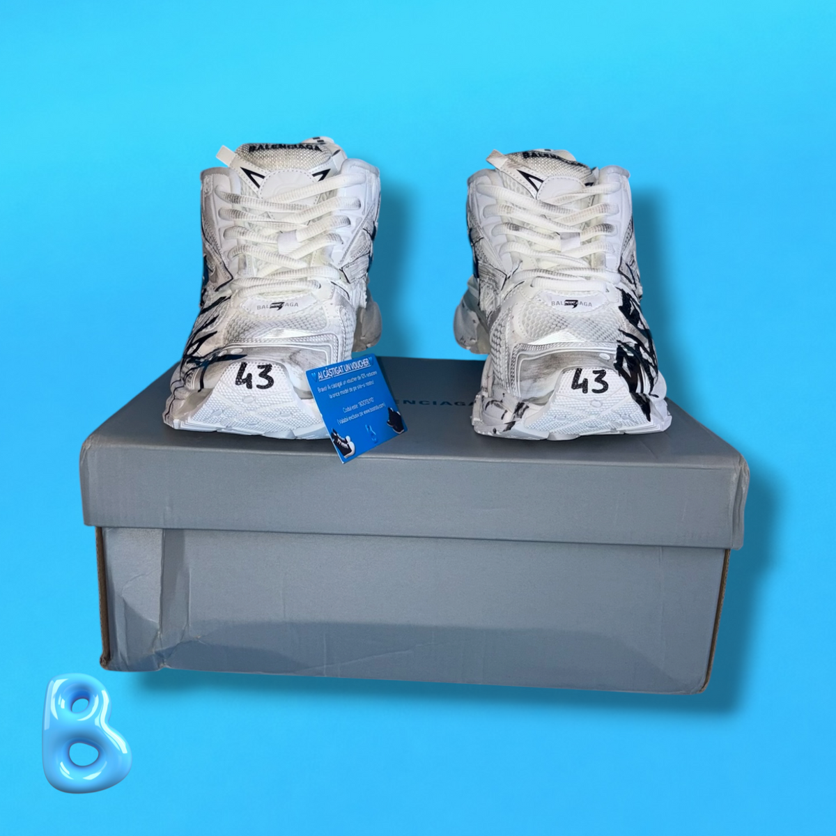 Balenciaga Runner Graffiti White