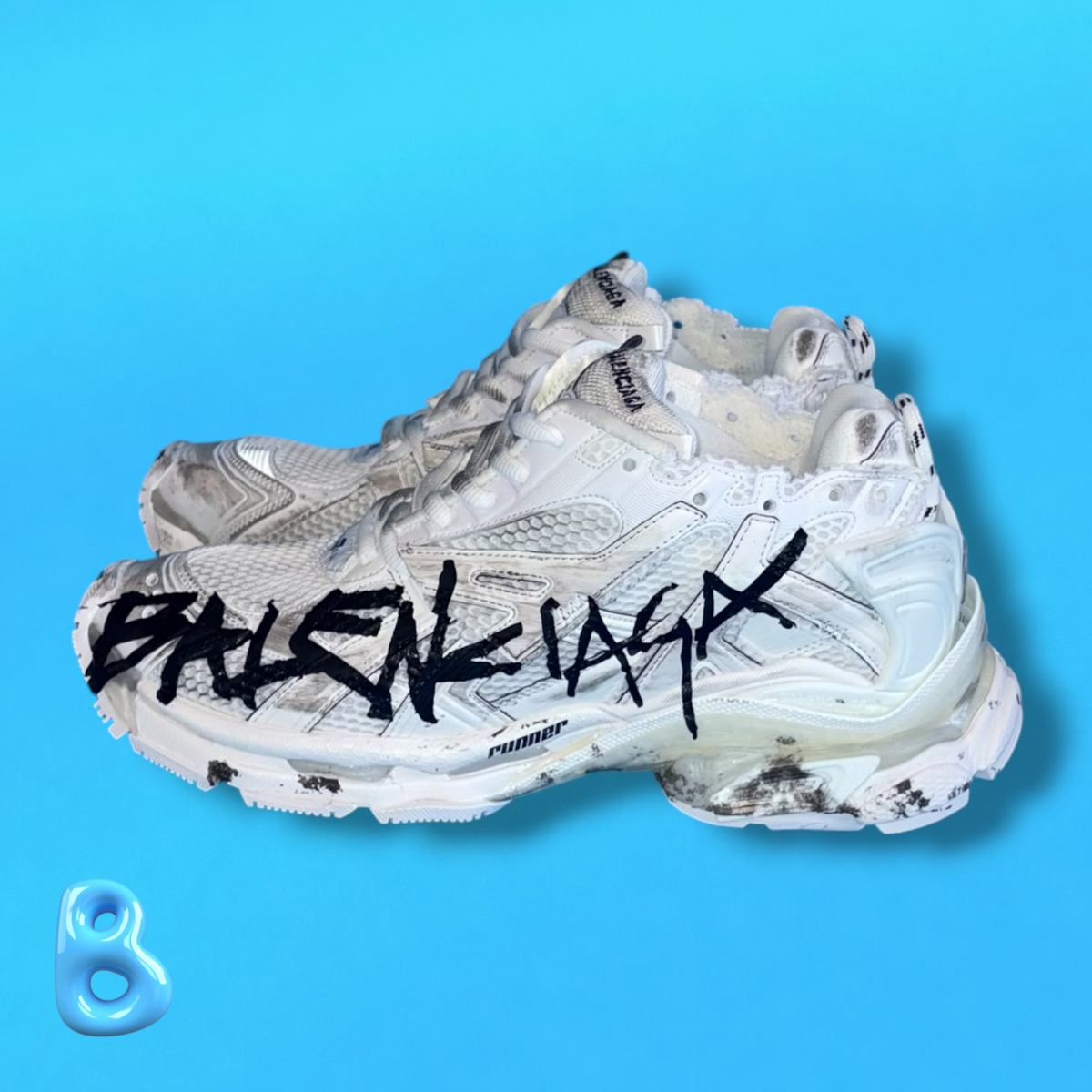 Balenciaga Runner Graffiti White