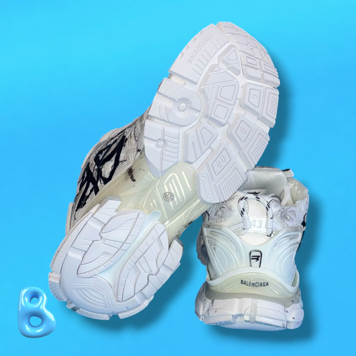 Balenciaga Runner Graffiti White