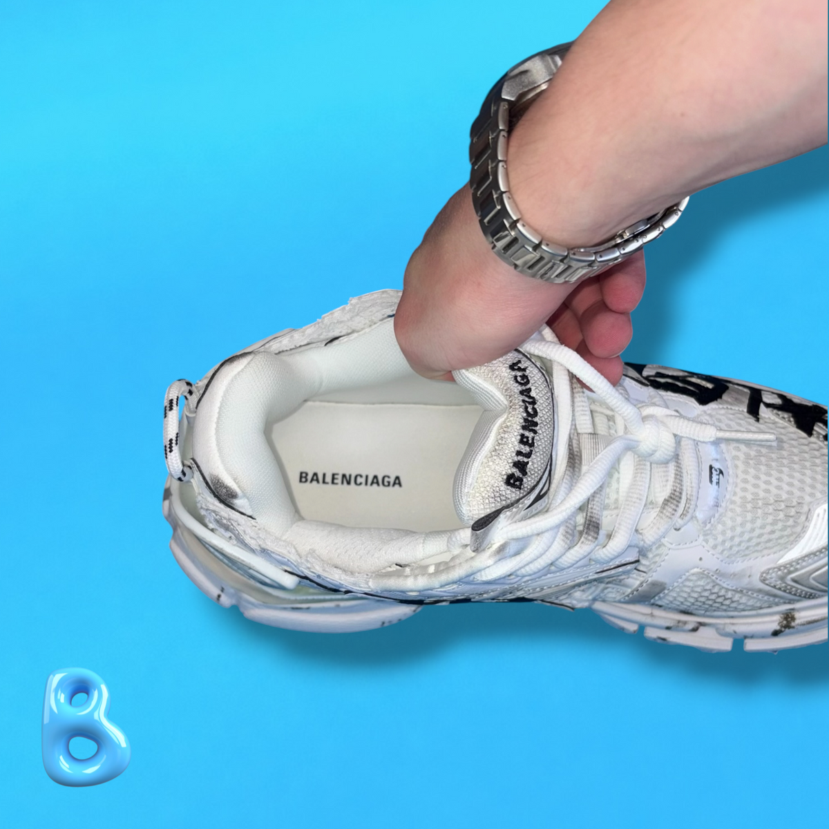 Balenciaga Runner Graffiti White