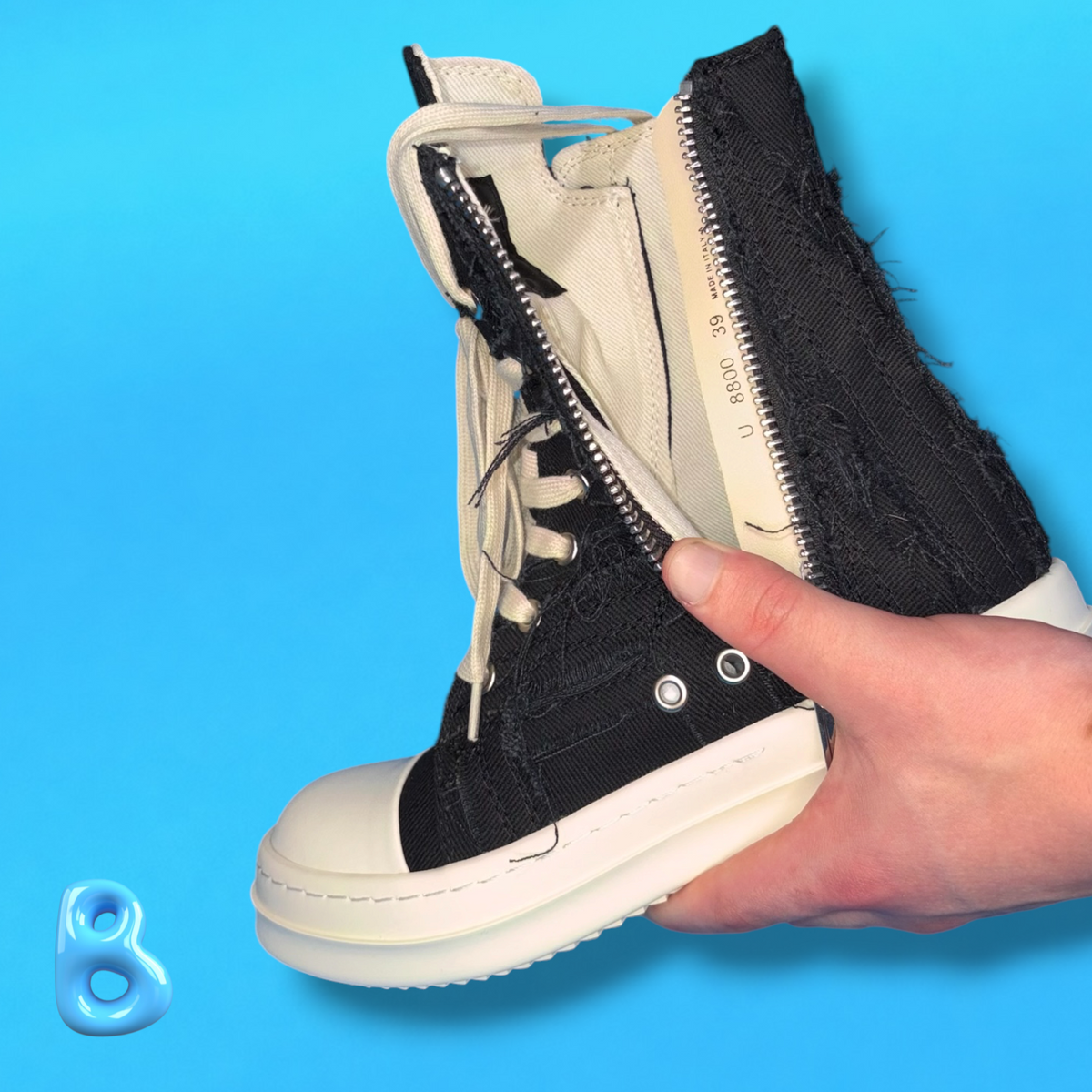 Rick Owens Slashed Black