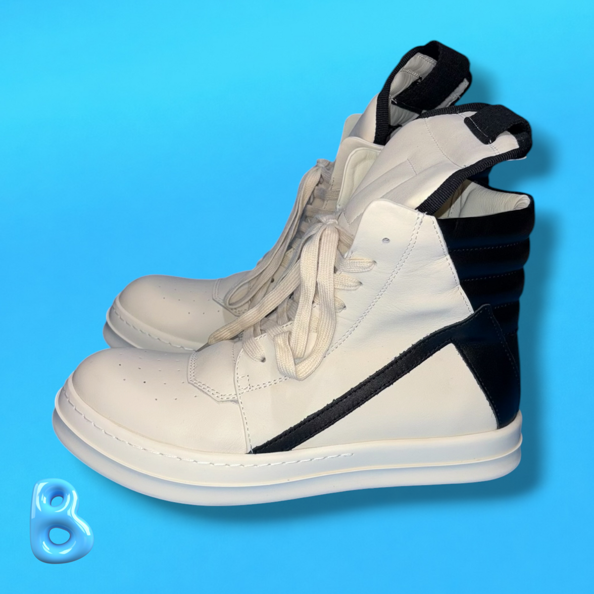 Rick Owens Geobaskets Black and White