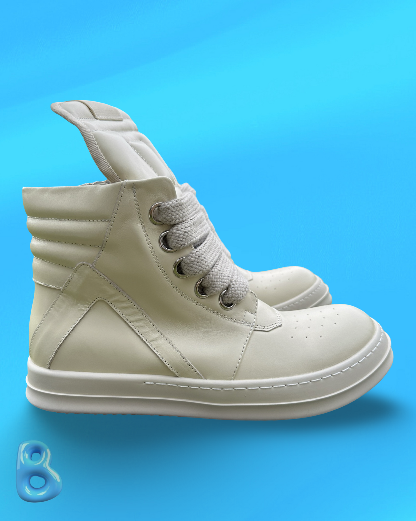 Rick Owens Geobaskets Jumbo Lace White