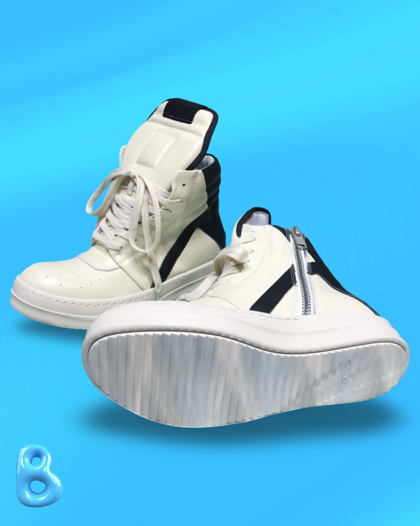 Rick Owens Geobaskets Black and White