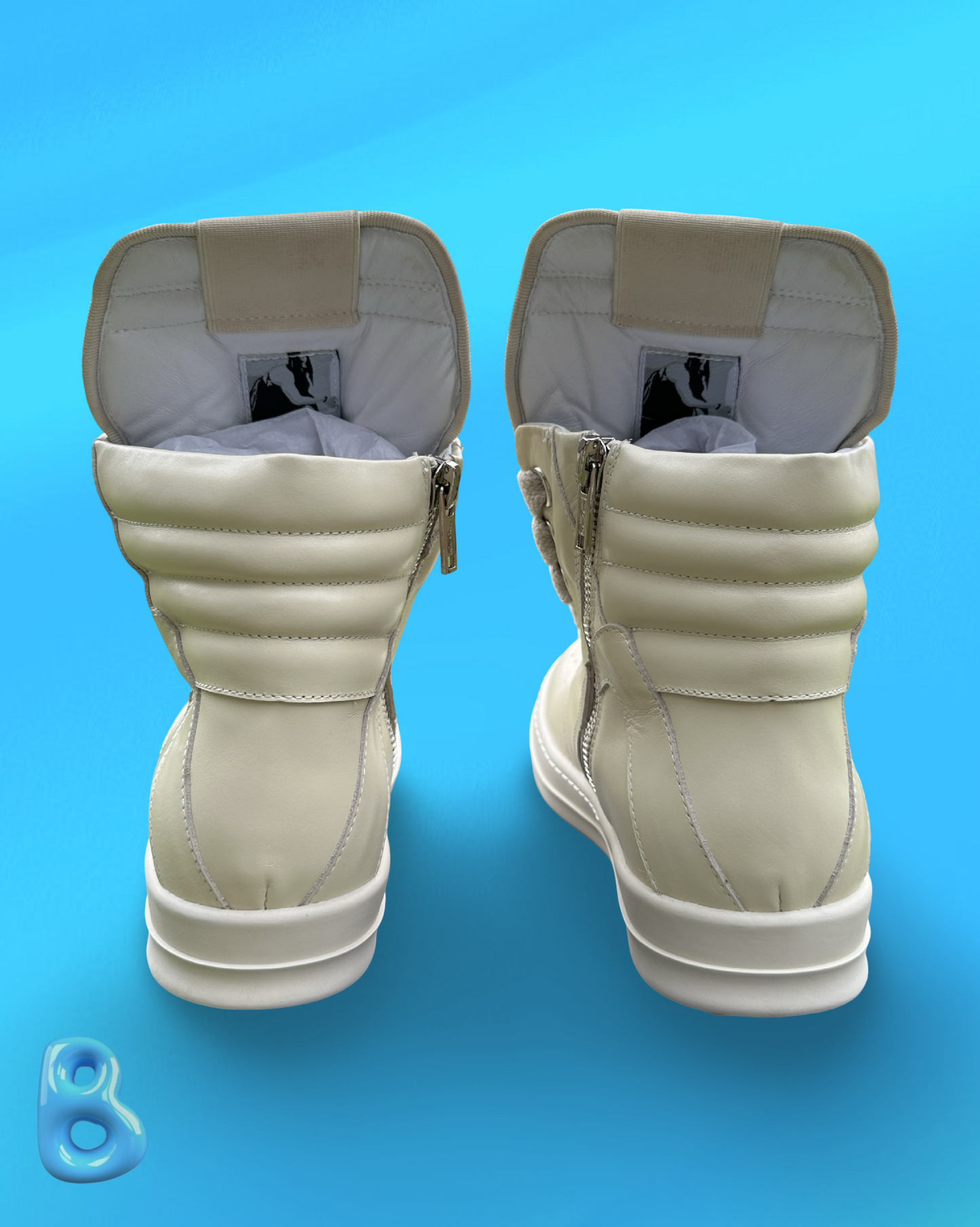 Rick Owens Geobaskets Jumbo Lace White