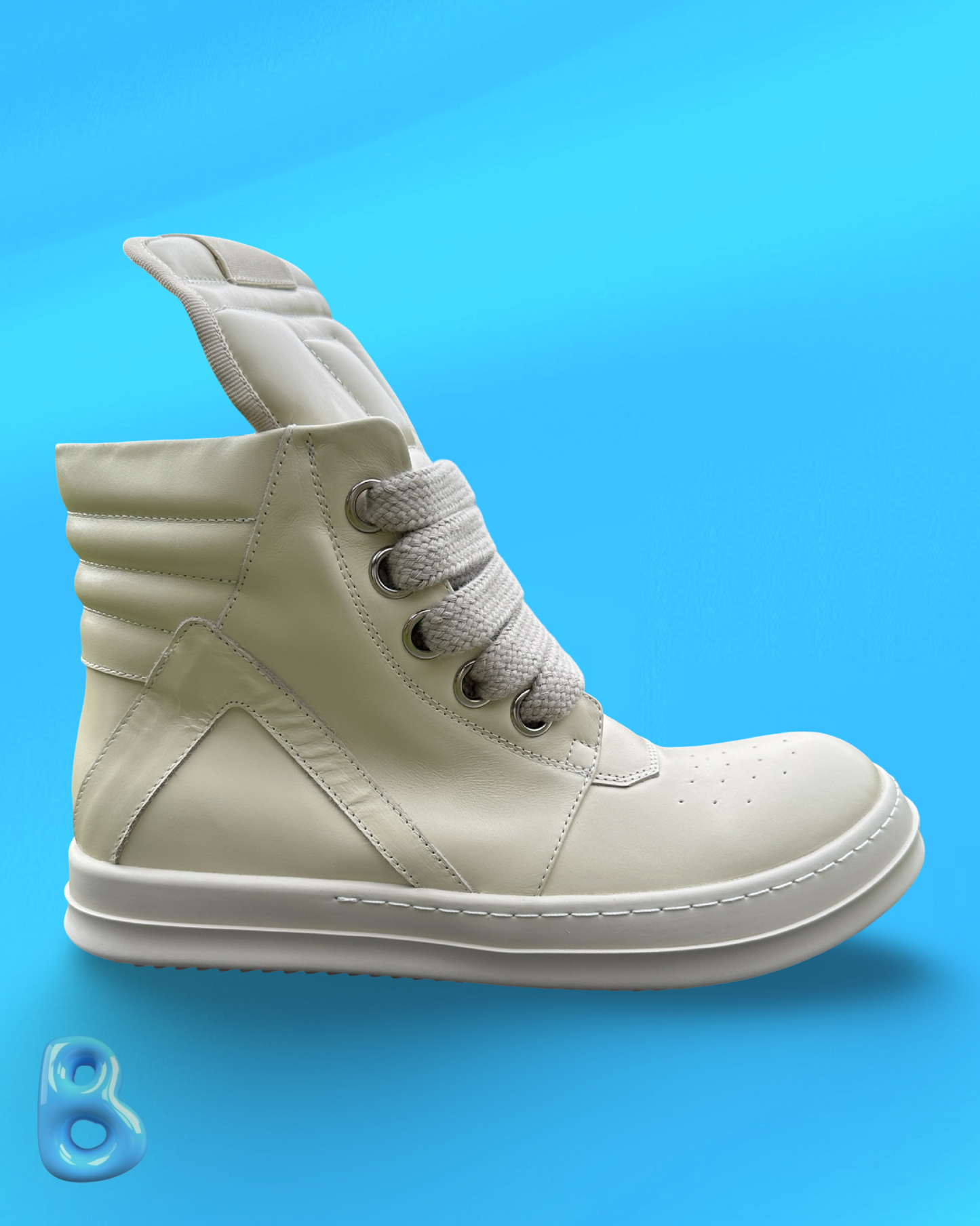 Rick Owens Geobaskets Jumbo Lace White