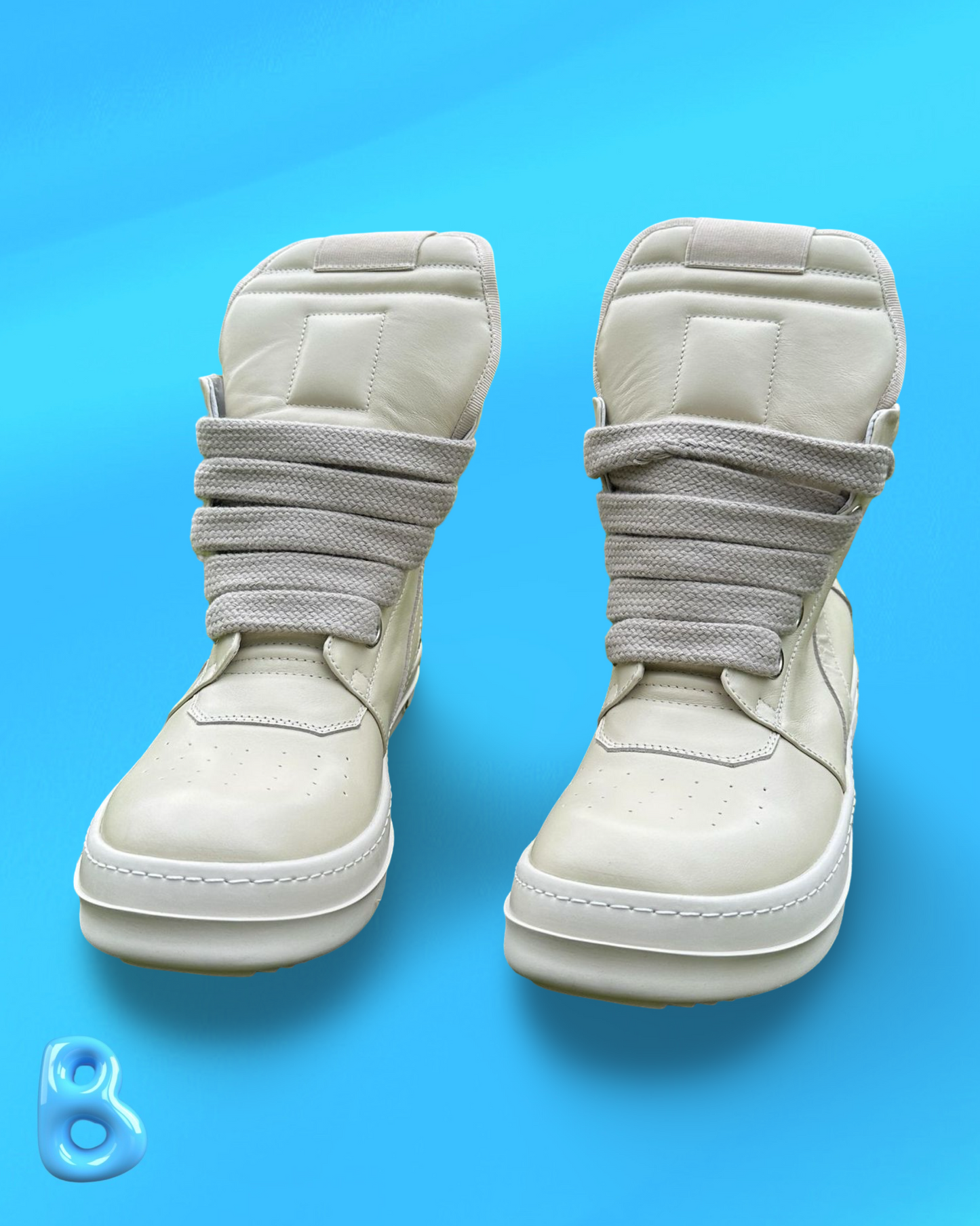 Rick Owens Geobaskets Jumbo Lace White